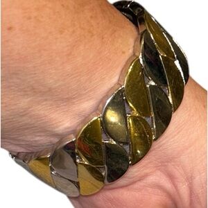 Fashion bracelet no brand gold and silver stretch